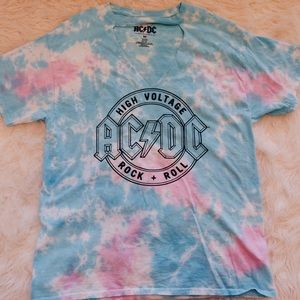 🎤Authentic🎤 AC/DC Tye-Dye Shirt with Cutout